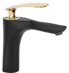 REA - Umyvadlová baterie Orbit Black zlatá REA-B2054