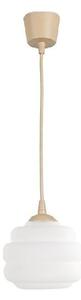 Brilagi - LED Lustr na lanku RETRO GLASS 1xE27/60W/230V pr. 20 cm béžová/bílá