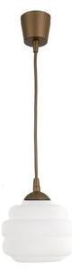 Brilagi - LED Lustr na lanku RETRO GLASS 1xE27/60W/230V pr. 20 cm hnědá/bílá