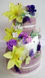 Textilní dort třípatrový - Provence