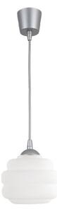 Brilagi - LED Lustr na lanku RETRO GLASS 1xE27/60W/230V pr. 20 cm stříbrná/bílá