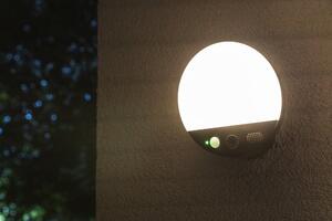 Chytré WiFi LED nástěnné světlo ROUND s kamerou, teplá bílá