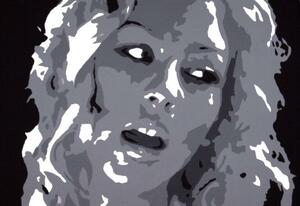 Ručně malovaný POP Art Christina Aguilera 1 dílný 70x100cm