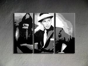 Ručně malovaný POP Art Frank Sinatra 3 dílný 120x80cm