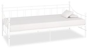 Rám denní postele bílý kov 90 x 200 cm