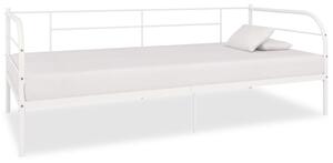 Rám denní postele bílý kov 90 x 200 cm