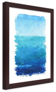 Plakát Pohled na mořský horizont Barva rámu: Hnědá, Rozměry: 30 x 45 cm