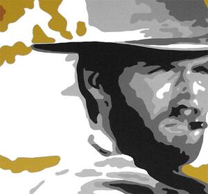 Ručně malovaný POP Art Clint Eastwood 4 dílný 100x100cm
