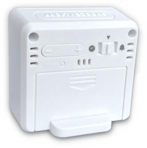 LAVVU Bílý Digitální budík řízený rádiovým signálem NORDLYS bílý se světelným senzorem LAR0040 (automatické podsvícení po setmění)