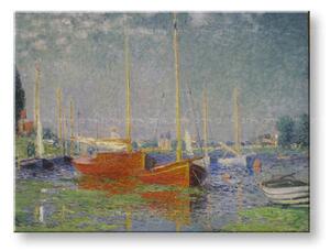 Obraz na plátně ČERVENÉ LODĚ V ARGENTEUIL – Claude Monet