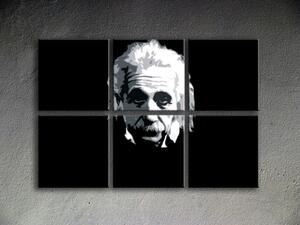 Ručně malovaný POP Art Einstein 6 dílný 150x100cm