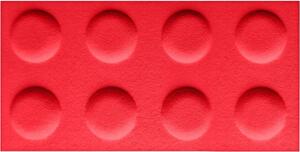 Panel 3D filc kostka Lego Červená