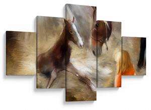 Obraz - Vítej na světě, hříbátko (125x70 cm)