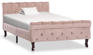 Rám postele růžový samet 100 x 200 cm