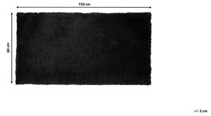 Koberec černý 80 x 150 cm Shaggy EVREN