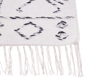 Vlněný koberec 160 x 230 cm bílý/černý ALKENT