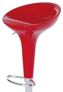 Barová židle AUB-9002 RED plast červený/chrom