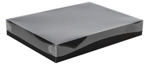 Dárková krabice s průhledným víkem 350x250x50 mm, černá