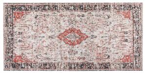 Bavlněný koberec 80 x 150 cm červený/béžový ATTERA