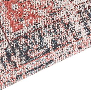 Bavlněný koberec 160 x 230 cm červený/béžový ATTERA
