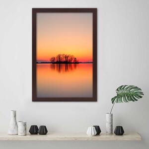 Plakát Ostrov stromů při západu slunce Barva rámu: Bez rámu, Velikost: 20 x 30 cm