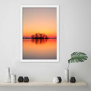 Plakát Ostrov stromů při západu slunce Barva rámu: Bez rámu, Velikost: 20 x 30 cm