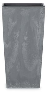 PROSPERPLAST Květináč - URBI SQUARE Beton Effect Rozměr: 23,8x23,8 cm, Barva: krémová