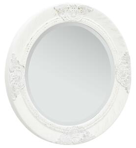 Nástěnné zrcadlo barokní styl 50 cm bílé
