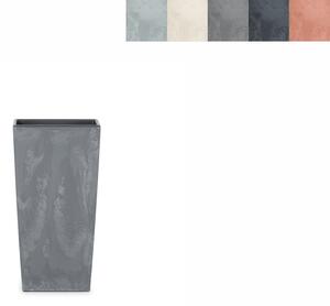 PROSPERPLAST Květináč - URBI SQUARE Beton Effect Rozměr: 14x14 cm, Barva: beton