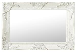 Nástěnné zrcadlo barokní styl 60 x 40 cm bílé