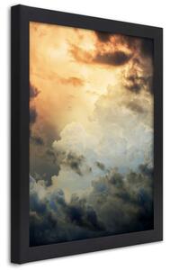 Plakát Bouřkové mraky zakrývají slunce Barva rámu: Černá, Rozměry: 20 x 30 cm