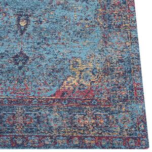 Bavlněný koberec 80 x 150 cm modrý KANSU