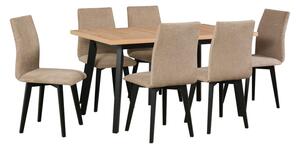 Drewmix Jídelní židle LUNA 2 + dřevo: bílá, potahový materiál: látka