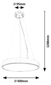 Rabalux 71040 Tesia LED Moderní stropní svítidlo | Přírodní bílá | 36W | Bílá | Kov | Stříbrná - r-71040