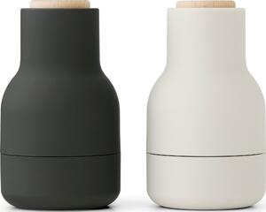 Mlýnky na pepř a sůl Bottle malé černé a krémové 2 ks