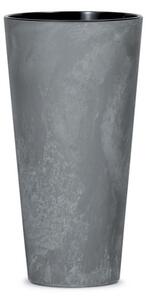 PROSPERPLAST Květináč - TUBUS SLIM Beton Effect Průměr: 15 cm, Barva: krémová