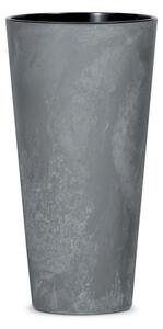 PROSPERPLAST Květináč - TUBUS SLIM Beton Effect Průměr: 15 cm, Barva: krémová
