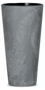 PROSPERPLAST Květináč - TUBUS SLIM Beton Effect Průměr: 20 cm, Barva: krémová
