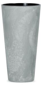 PROSPERPLAST Květináč - TUBUS SLIM Beton Effect Průměr: 25 cm, Barva: krémová