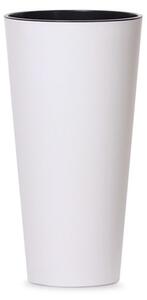 PROSPERPLAST Květináč - TUBUS SLIM Průměr: 15 cm, Barva: bílá