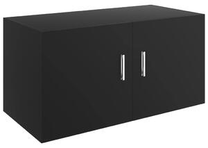 Nástěnná skříňka černá 80 x 39 x 40 cm dřevotříska