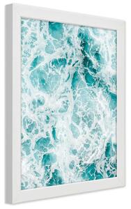 Plakát Rozbouřené mořské vlny Barva rámu: Bílá, Rozměry: 30 x 45 cm