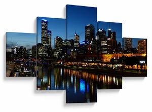 Obraz noci v Melbourne (125x70 cm)