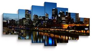 Obraz noci v Melbourne (210x100 cm)