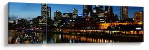 Obraz noci v Melbourne (170x50 cm)