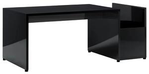 Konferenční stolek černý vysoký lesk 90x45x35 cm dřevotříska