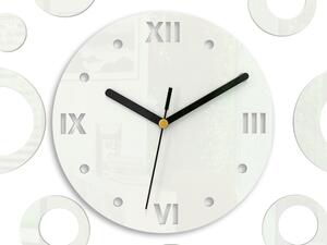 Moderní nástěnné hodiny RINGS WHITE (nalepovací hodiny na stěnu)