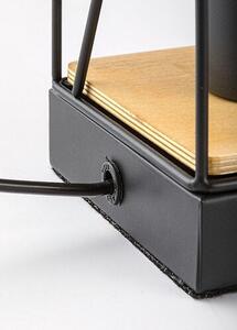 Rabalux 74006 Boire Dřevěná stolní lampička | E27 | Černá - r-74006