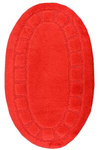 Koupelnový kobereček Ocean Red červený ovál