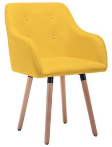 Jídelní židle 2 ks hořčicově žluté textil